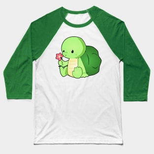 Kawaii Turtle Baseball T-Shirt